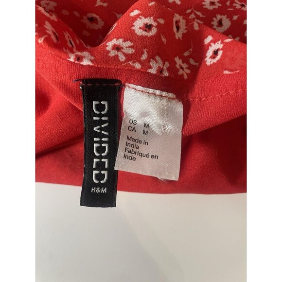 Red Ruffle Floral Mini Dress - Picture 5 of 8